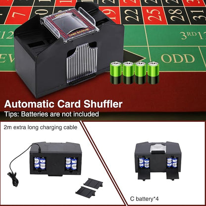 ITOME Automatic Card Shuffler, 2/4/6 Decks Electric Heavy Duty Card Shuffler - Image 6