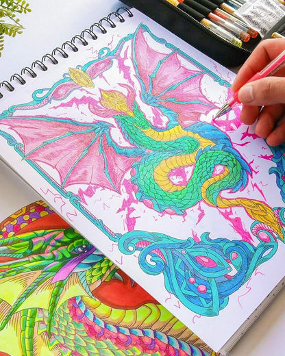 ColorIt Colorful Dragons Adult Coloring Book, Volume I - Image 6