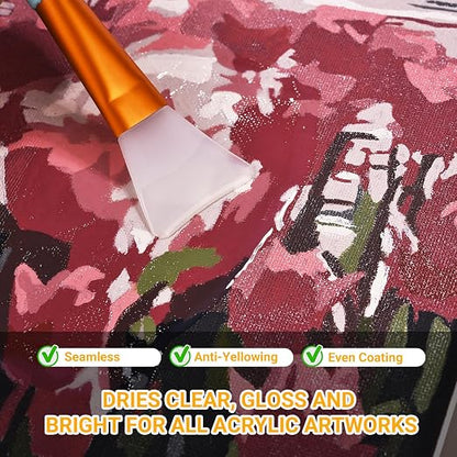 SEVENWELL Gloss Varnish for Acrylic Painting, Paint by Numbers Sealer, Acrylic - Image 2