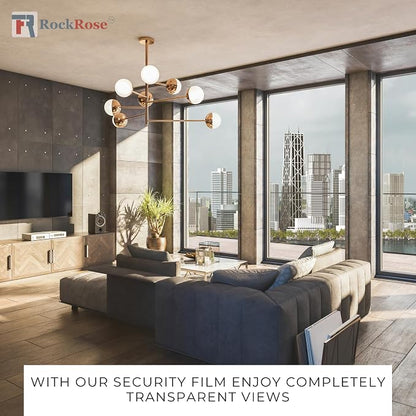 UV 99% Security and Safety 4 Mil Clear Window Film Shatterproof Anti Shatter - Image 7