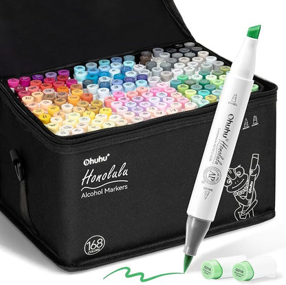 Ohuhu Alcohol Markers Brush Tip by Ohuhu
