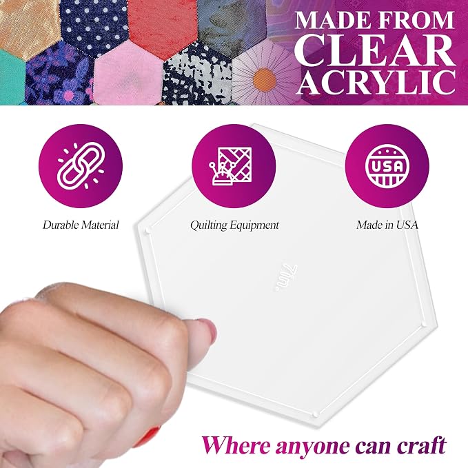 Hexagon Quilting Template Set - Image 4