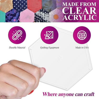 Hexagon Quilting Template Set - Image 4