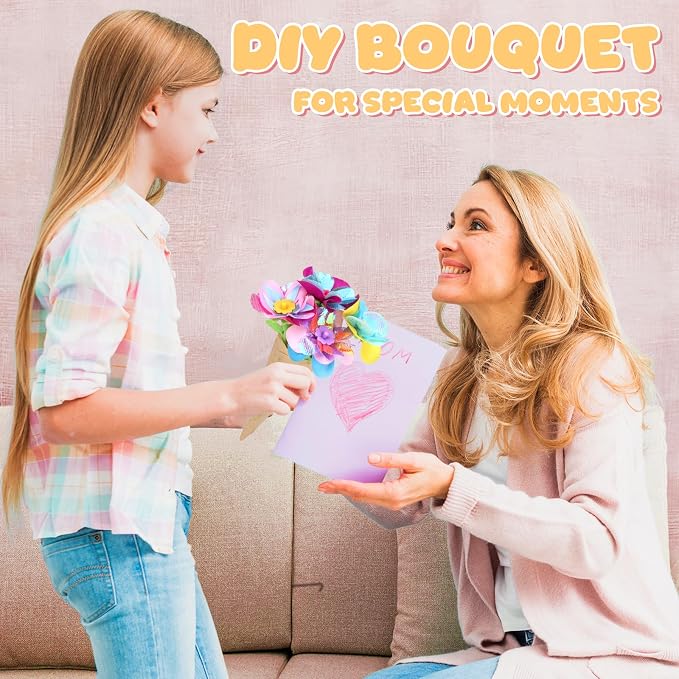 Crelloci DIY Fabric Flower Bouquet Craft Kit - Image 7