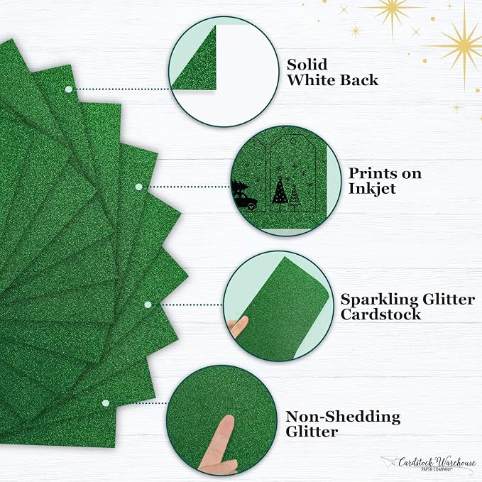 Cardstock Warehouse Diamond Print Inkjet Glitter - Image 3