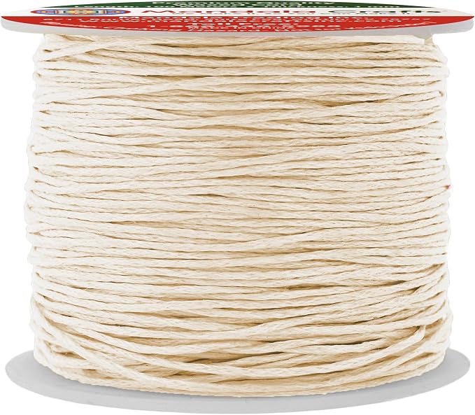 Mandala Crafts 1mm 109 Yards Cream Cotton Waxed Cord by MandalaCrafts