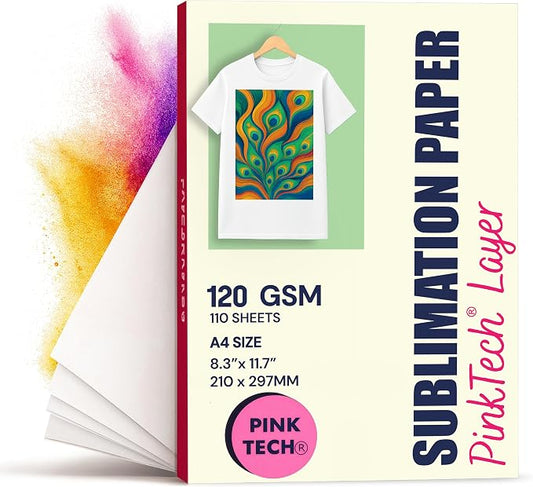 Hayes 110 Sheets Sublimation Paper 8.5x11 Inch Letter Size | 120gsm Heat by HayesPaperCo