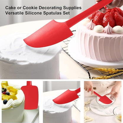 Premium Silicone Spatula Set, JXWING Flexible Heat Resistant Non-slip Handle - Image 5