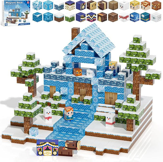 100pcs Magnetic Blocks, Magnetic Blocks by GRYXPOX-BuildMagwonderWorlds