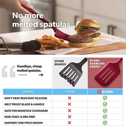 New DI ORO Seamless Series Moda 4-Piece Silicone Turner Spatula Set - Image 2