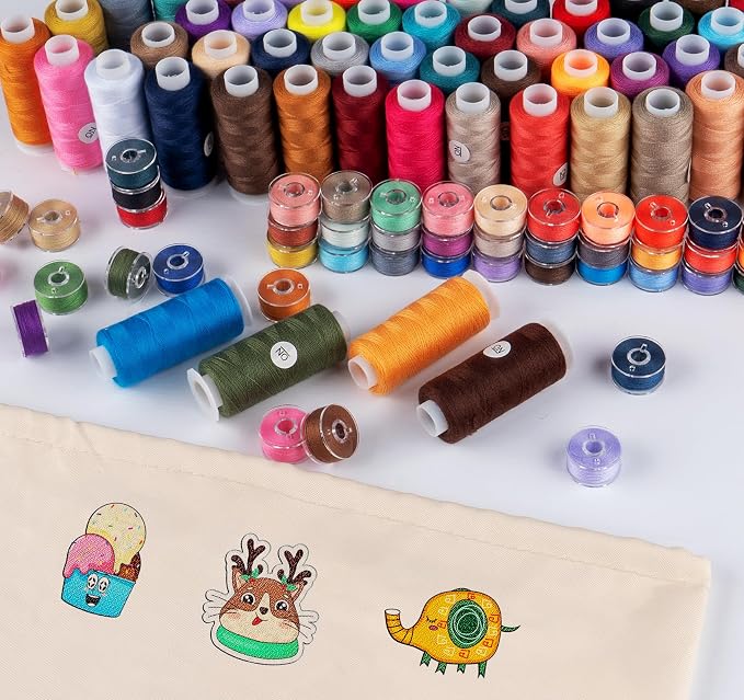 184 Pcs 80 Color Thread for Sewing Machine, 500 Yard Sewing Machine Thread & - Image 2