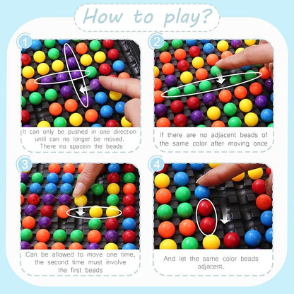 168PCS Marbles Intellectual Chessboard Dual Dual Strategy Board Game, Colored - Image 3