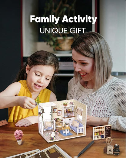 DIY Miniature House Kit – Mini Doll House Model Tiny Home Build Dollhouse - Image 2
