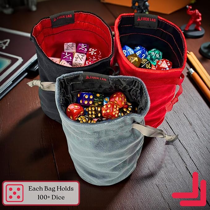 Luck Lab Velvet Drawstring Dice Bag - Image 2