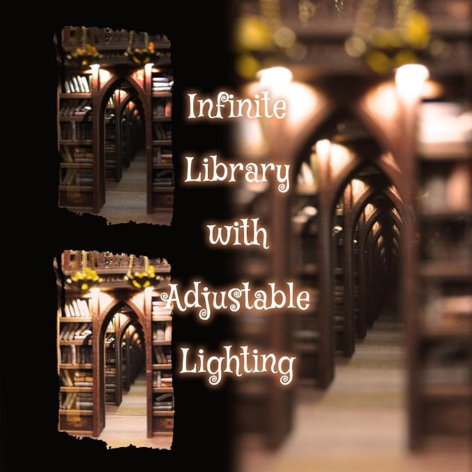 DolphinIsle Book Nook Kits for Adults, DIY Booknook Bookshelf Decor Magic Spell - Image 4