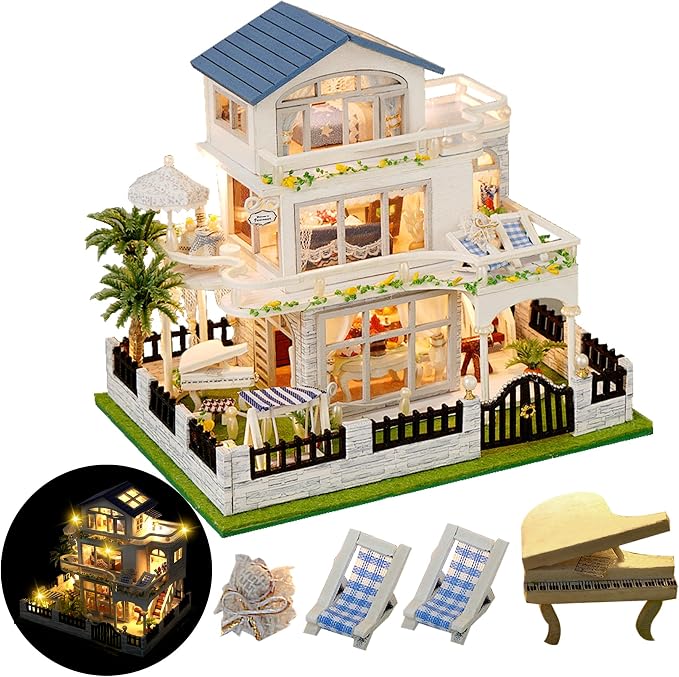 DIY Miniature House Kit, Mini House Kit by Flybean-WonderlandinYourHands