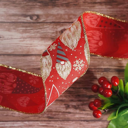 CT CRAFT LLC Red Satin with Elf Christmas Wired Ribbon 2.5 Inch x 25 Yards - Image 6