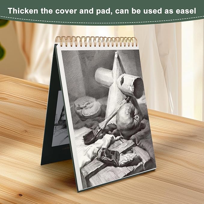 Ddaowanx 9" x 12" Sketch Book, 100 Sheets Spiral Bound Art Sketchbook, Acid - Image 3