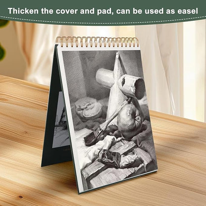 Ddaowanx 9" x 12" Sketch Book, 100 Sheets Spiral Bound Art Sketchbook, Acid - Image 3