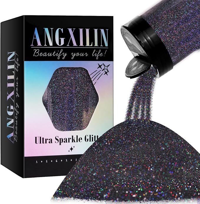 Holographic Fine Glitter for Epoxy Resin DIY Craft, ANGXILIN High Capacity 260g by ANGXILIN