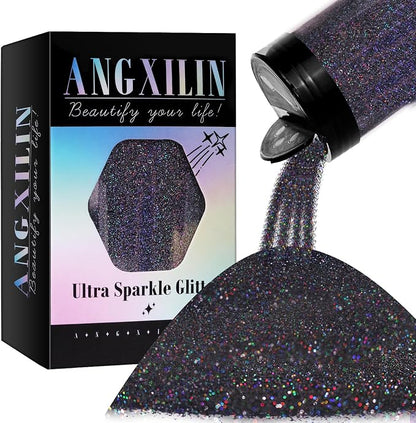 Holographic Fine Glitter for Epoxy Resin DIY Craft, ANGXILIN High Capacity 260g by ANGXILIN