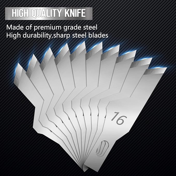 100 Pack Hobby Blades Craft Knife Blade Refill #16 Hobby Knife Replacement - Image 3