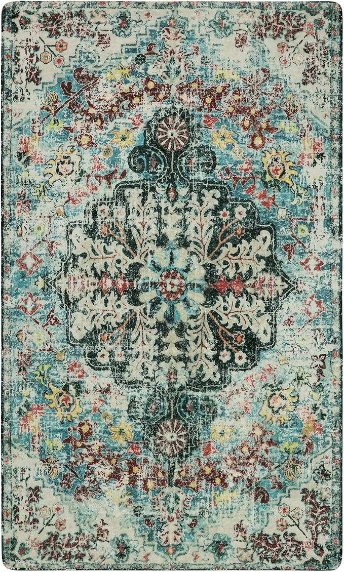 Lahome Bohemian Floral Medallion Area Rug - Image 10