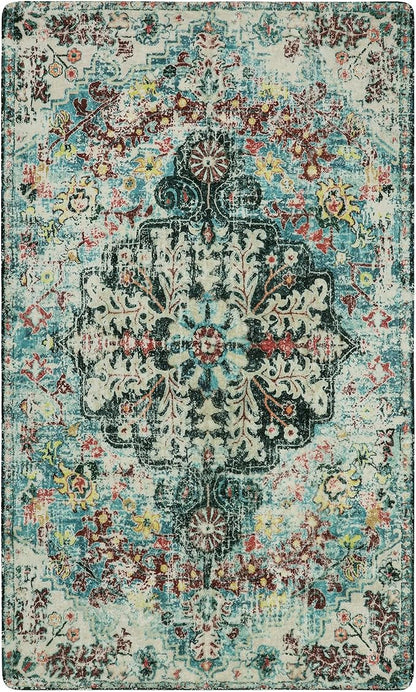Lahome Bohemian Floral Medallion Area Rug - Image 10