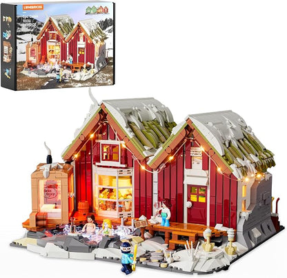 Spa-Cabin Winter Lighting-Building-Bricks Set by LUMIBRICKS