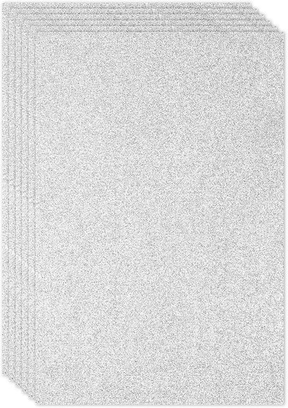 PATIKIL 2mm Thick Non Adhesive Glitter Foam Sheet 16x24inch Silver Tone by PATIKIL