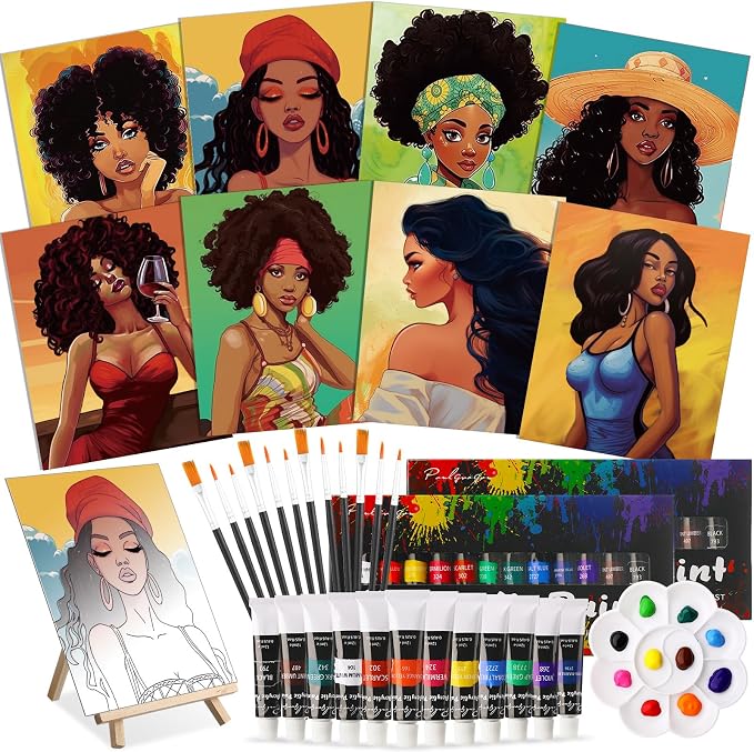 Cholemy 36 Pcs Paint and Sip Kit by Cholemy