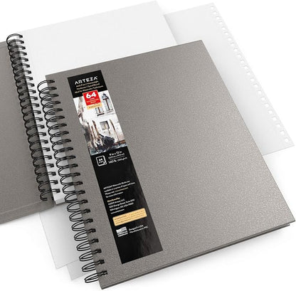 ARTEZA Watercolor Sketchbook 2-Pack, 9x12 Inches – 64 Pages Each, Spiral-Bound - Image 4
