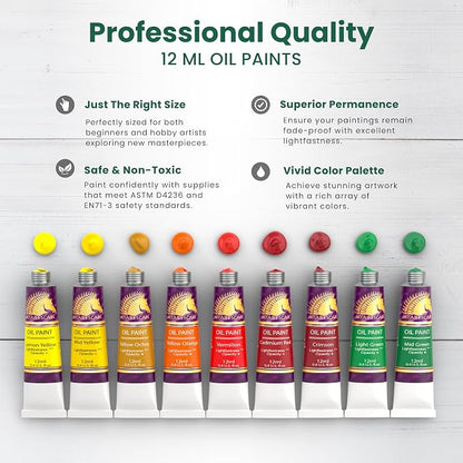 MyArtscape Oil Paint Set - 12ml x 24 Tubes - Lightfast - Heavy Body - Oil-based - Image 5