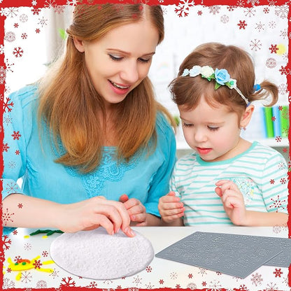 12 Pcs Christmas Polymer Clay Texture Sheets - Image 7