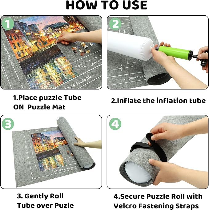 Portable Puzzle Mat Roll Up - - Image 4