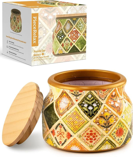 PieceRelax 3D Puzzle Jar 64 Plastic Pieces by PieceRelax
