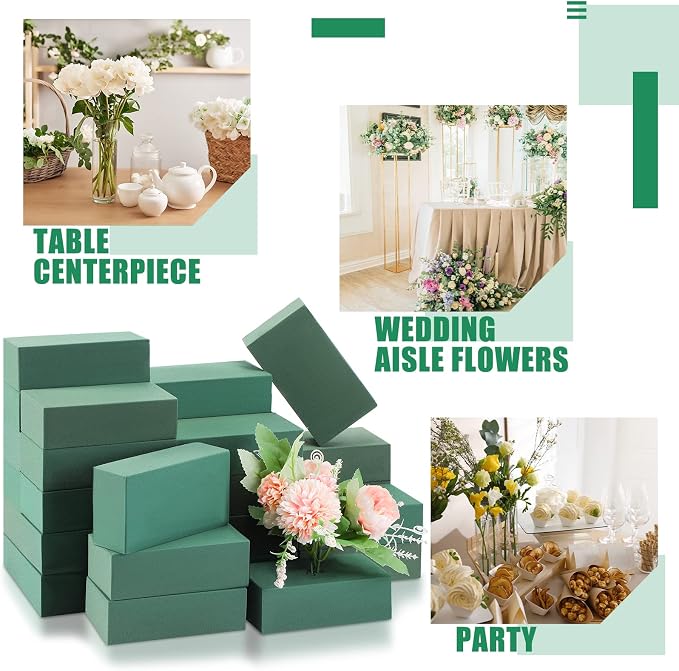 Marsui 30Pcs Floral Foam Blocks Dry and Wet Florist Foam Brick Flower - Image 5