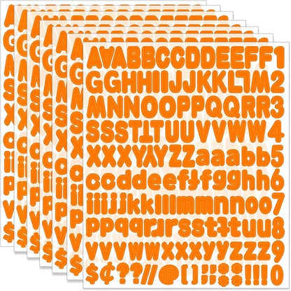 Alphabet Stickers, 12 Sheets Orange Letter Stickers by Starboling