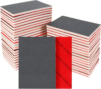 24 Pcs Sanding Sponge 1200-1500 Grit, Washable & Reusable Sanding Blocks by Pukamam