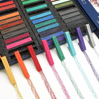 Artecho 48pcs Soft Pastels, 46 Colors Including 4 Fluorescent Colors, Extra - Image 3