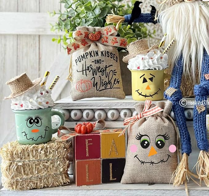 Fall Stencils Scarecrow Stencils Reusable Autumn Stencil DIY Crafts Templates - Image 3