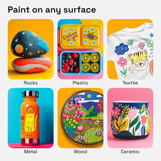 ARTISTRO 120 Acrylic Paint Pens, Acrylic Paint Markers, Fabric Markers - Image 4