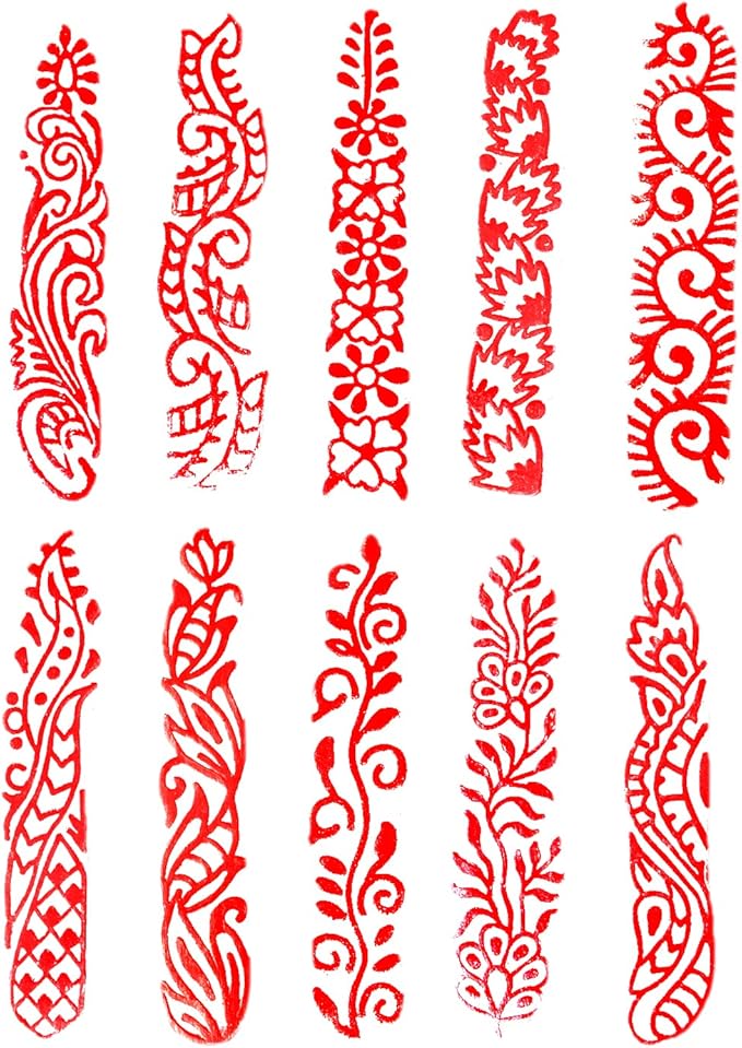 Clay Printing Stamps Urban Border Design Wood Blocks Htag2157 - Image 3