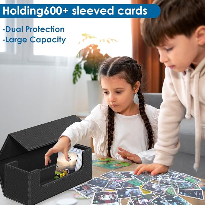 Card Deck Case for Trading Cards, Leather Magnetic Closure Commander Card - Image 7