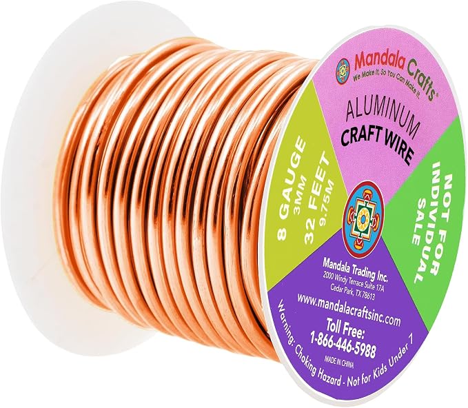 Mandala Crafts 8 Gauge Anodized Aluminum Craft Wire - Image 2