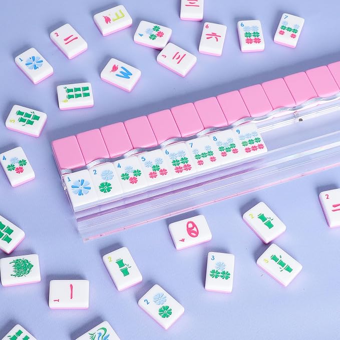 American Mahjong Tile Set with Carrying Bag and Accessories, 160 Acrylic - Image 6