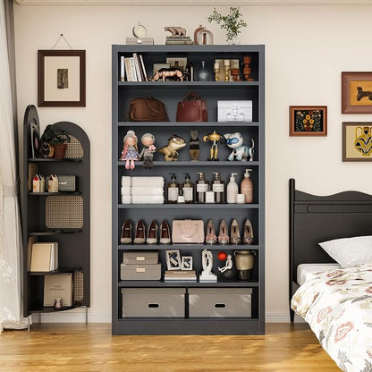 55" Storage Cabinet with 6 Adjustable Shelves, Metal Shelving Unit - Image 3