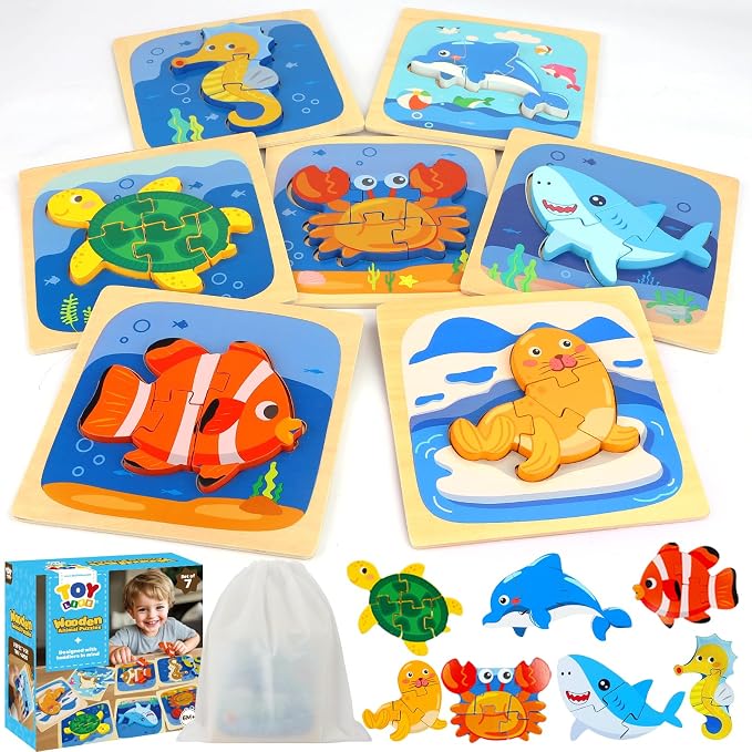 TOY Life Toddler Puzzles Ages 2-4, Wooden Puzzles - Image 8