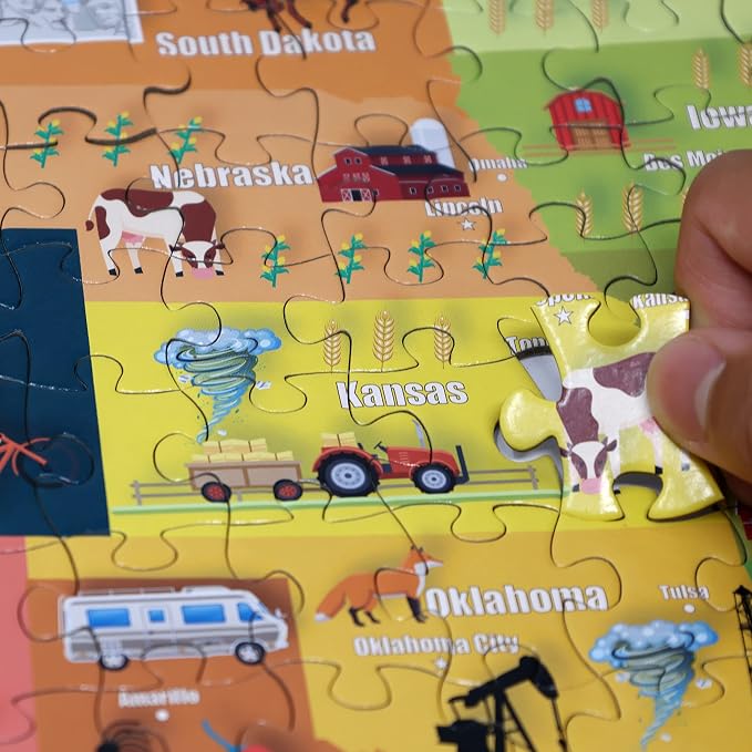 Think2Master Colorful United States Map 500 Pieces Large Format Jigsaw Puzzle - Image 2