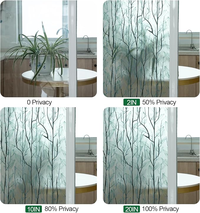 DKTIE Nature Pattern Rainbow Window Film Decorative Stained Glass Window Film - Image 9